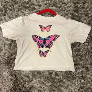 Colorful Butterfly crop top, not worn.